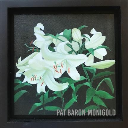 Casa Blanca Lily from the Series Garden Celebs, 12 x 12 inches, Oil on Canvas