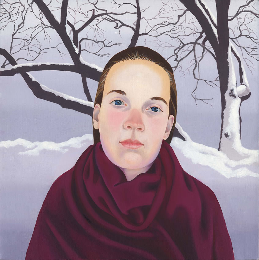 Emily - Oil on canvas, 18 x 18